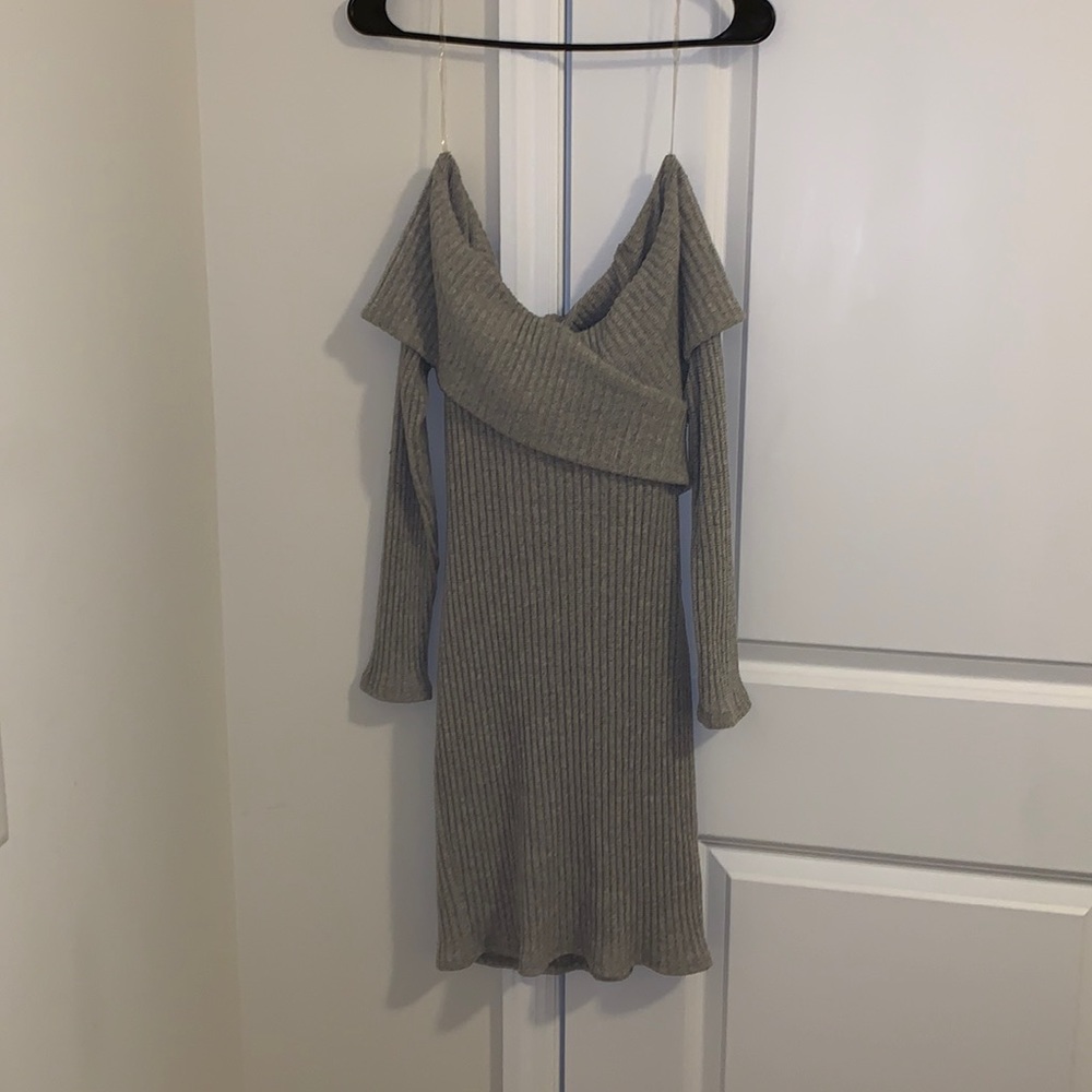Charlotte Russe grey sweater dress